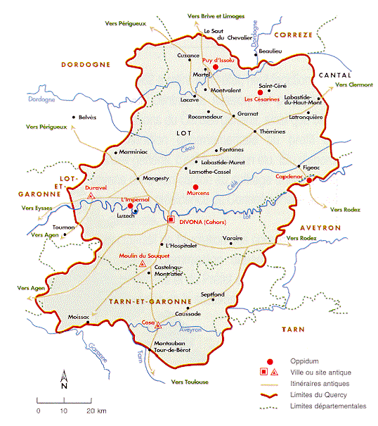 carte touristique du quercy