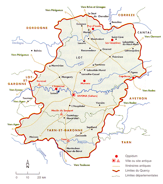 quercy carte de france